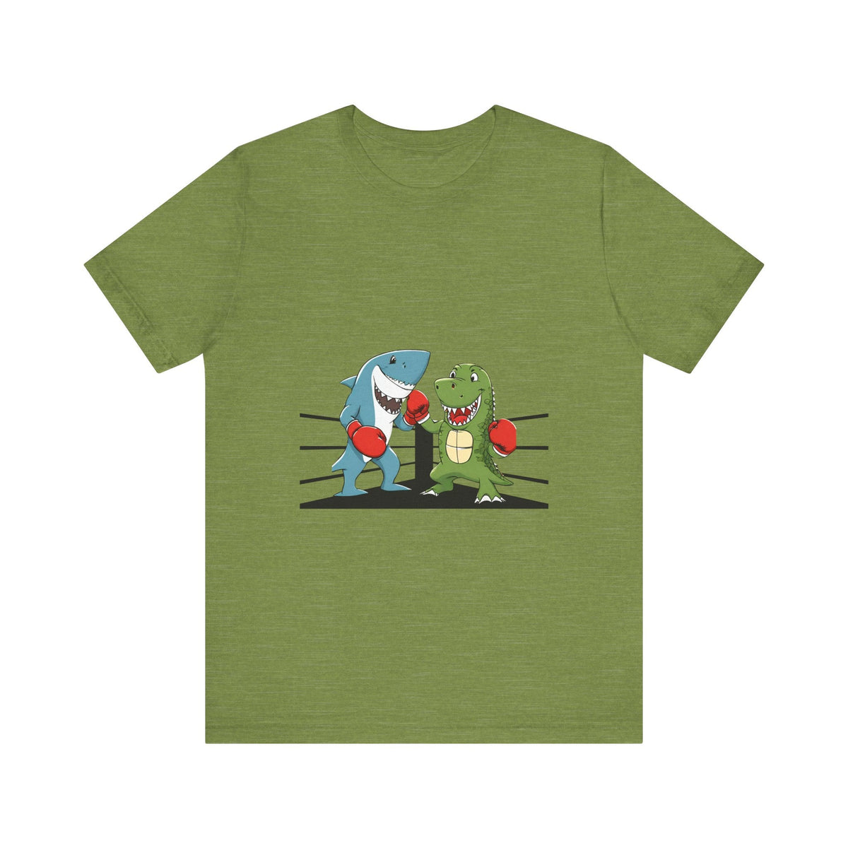 Shark vs Crocodile fight | Unisex Jersey Short Sleeve Tee Color Options - Prints and Fins