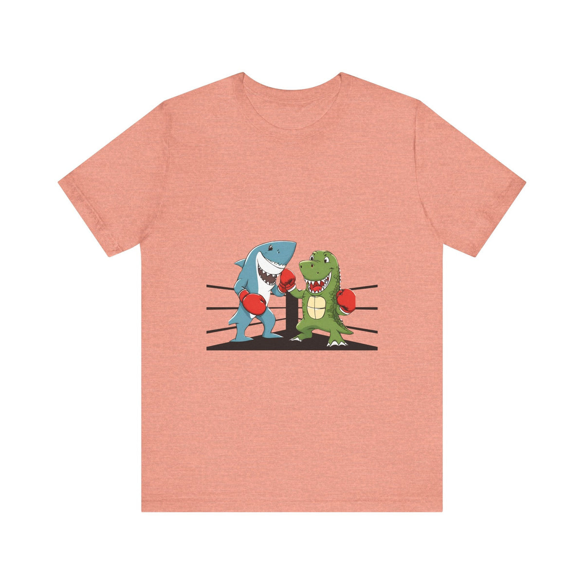 Shark vs Crocodile fight | Unisex Jersey Short Sleeve Tee Color Options - Prints and Fins
