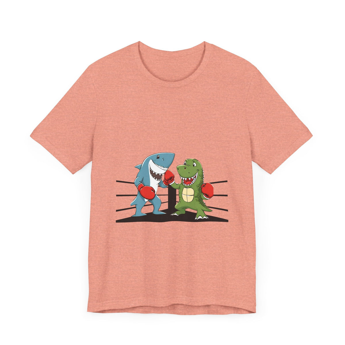 Shark vs Crocodile fight | Unisex Jersey Short Sleeve Tee Color Options - Prints and Fins