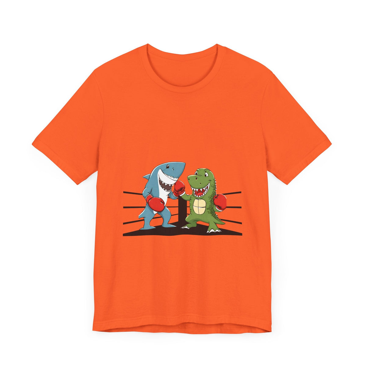Shark vs Crocodile fight | Unisex Jersey Short Sleeve Tee Color Options - Prints and Fins
