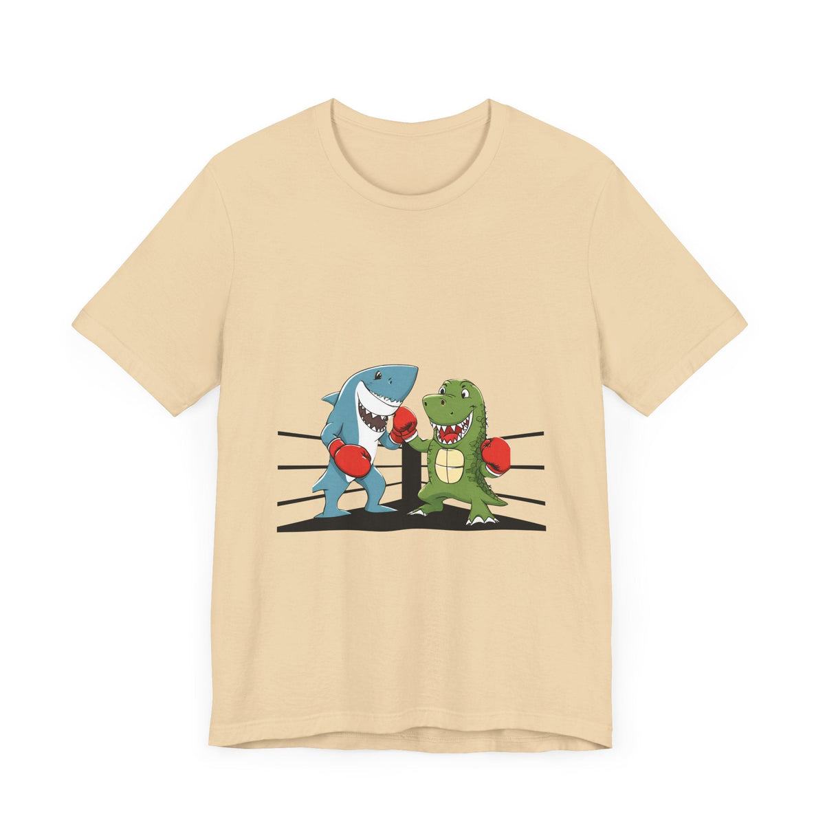 Shark vs Crocodile fight | Unisex Jersey Short Sleeve Tee Color Options - Prints and Fins