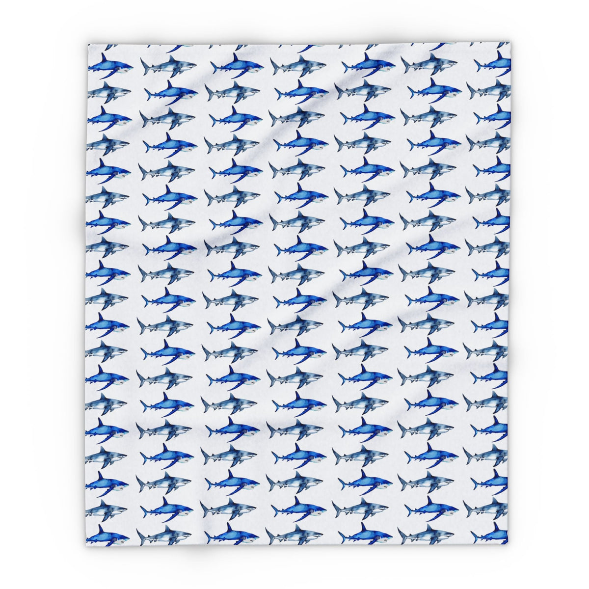 Watercolor Shark Fleece Blanket - Prints and Fins