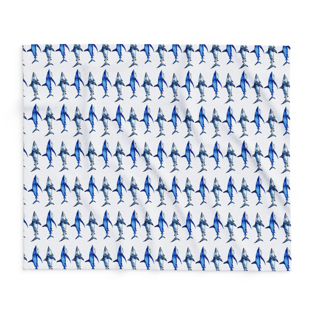 Watercolor Shark Fleece Blanket - Prints and Fins