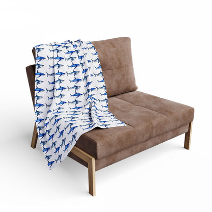 Watercolor Shark Fleece Blanket - Prints and Fins