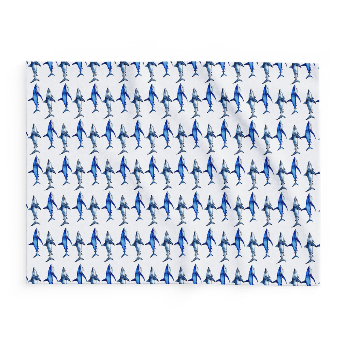 Watercolor Shark Fleece Blanket - Prints and Fins
