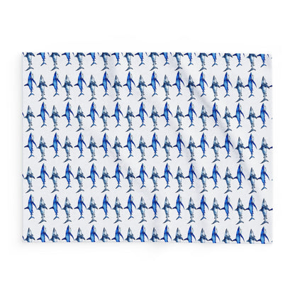 Watercolor Shark Fleece Blanket - Prints and Fins