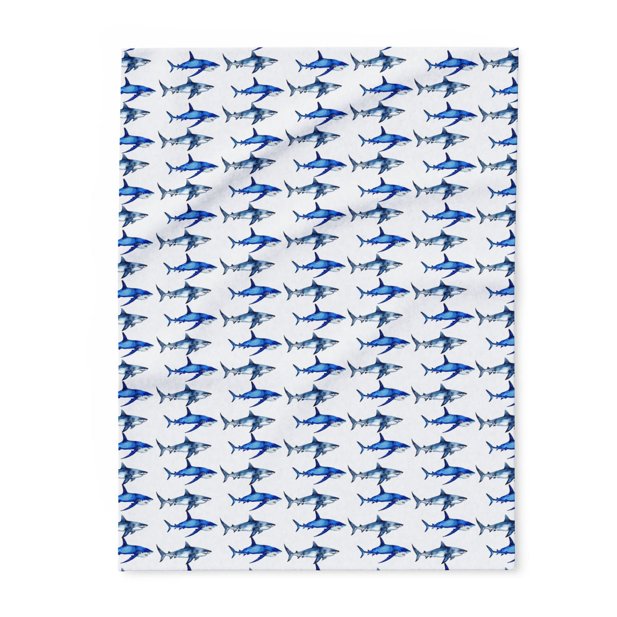 Watercolor Shark Fleece Blanket - Prints and Fins